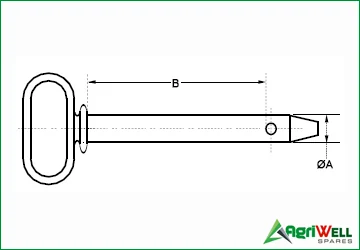 FORGED FIXED BLACK HANDLE HITCH PINS