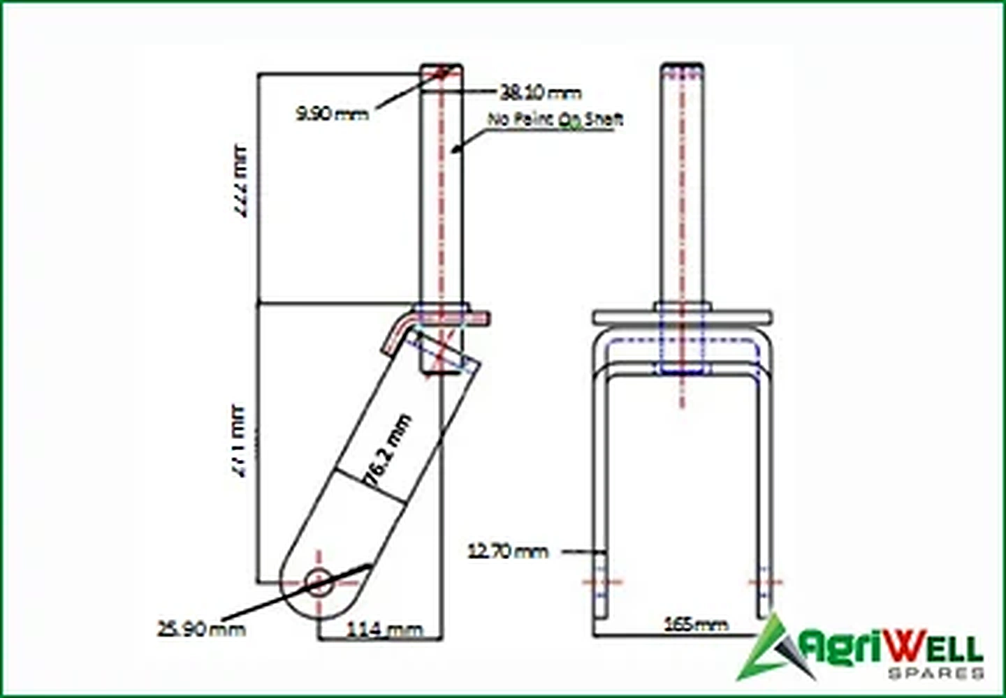 tail wheel fork