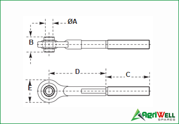 TRACTOR TOP LINK ENDS-FORD